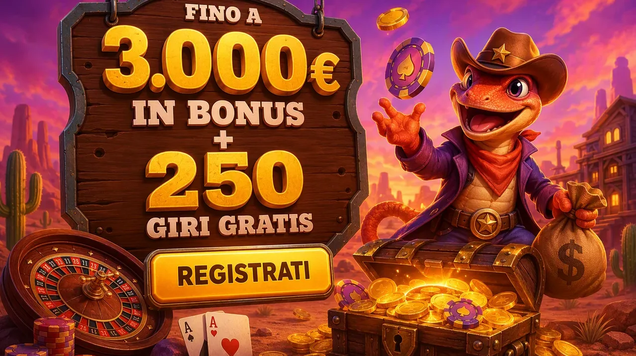 Bonus di Benvenuto Lizaro Casino: Fino a 3.000 € e 250 Giri Gratis