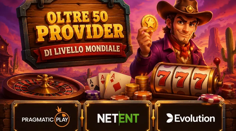 griglia loghi provider: Pragmatic Play, NetEnt, Evolution